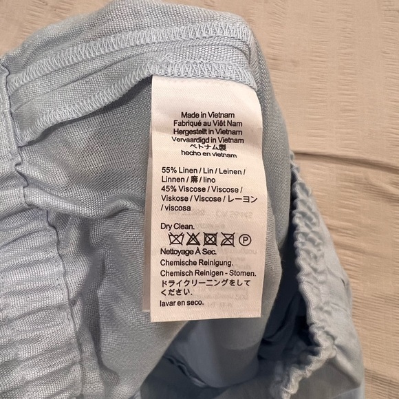 NWT JCrew Light Blue Full-length linen-blend pant - Picture 5 of 7